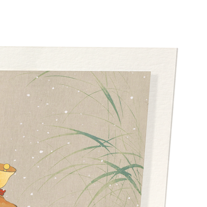 DANCING SANTA FOX: Japanese Art Print