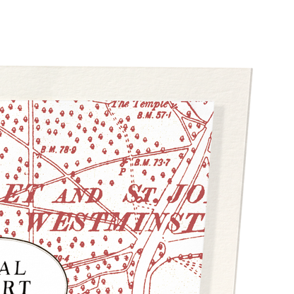 ROYAL ALBERT HALL: Map Zoom Art Print