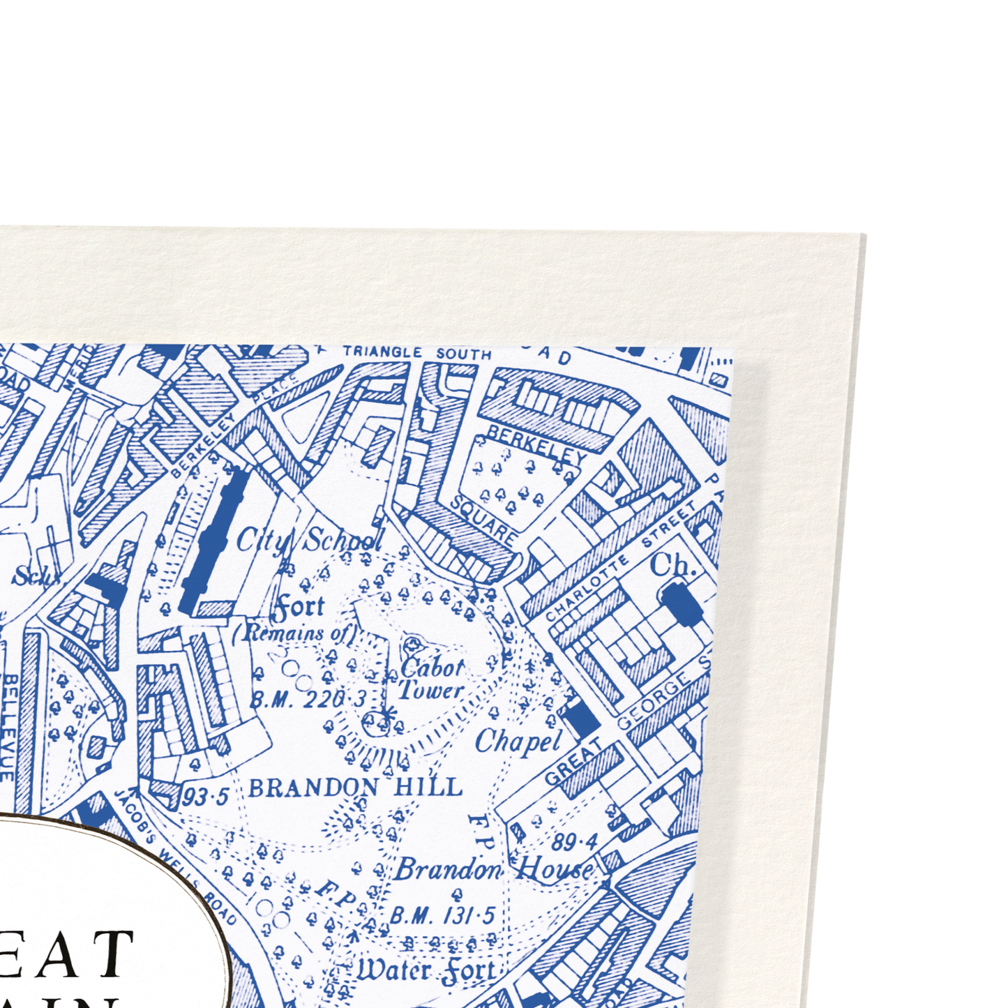 MAP OF SS GREAT BRITAIN: Map Zoom Art Print