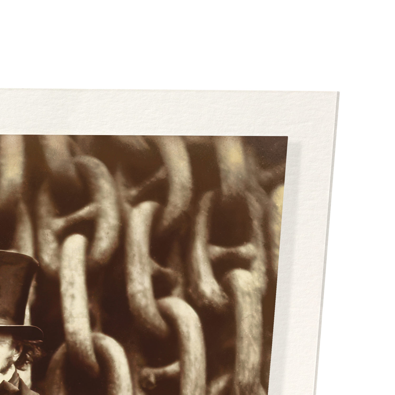 BRUNEL BEFORE THE LAUNCHING CHAINS OF THE GREAT EASTERN (1857): Photo Art Print