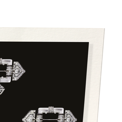 CARTIER BROOCH ON BLACK (1924): Photo Art Print