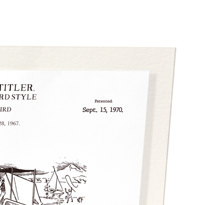 PATENT OF CLAP-BOARD STYLE (1970): Patent Art Print
