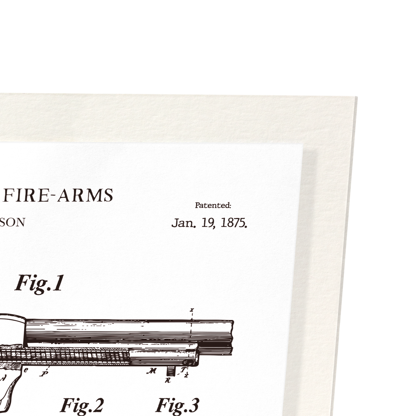 PATENT OF REVOLVING FIRE-ARMS (1875): Patent Art Print