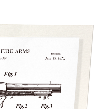 PATENT OF REVOLVING FIRE-ARMS (1875): Patent Art Print