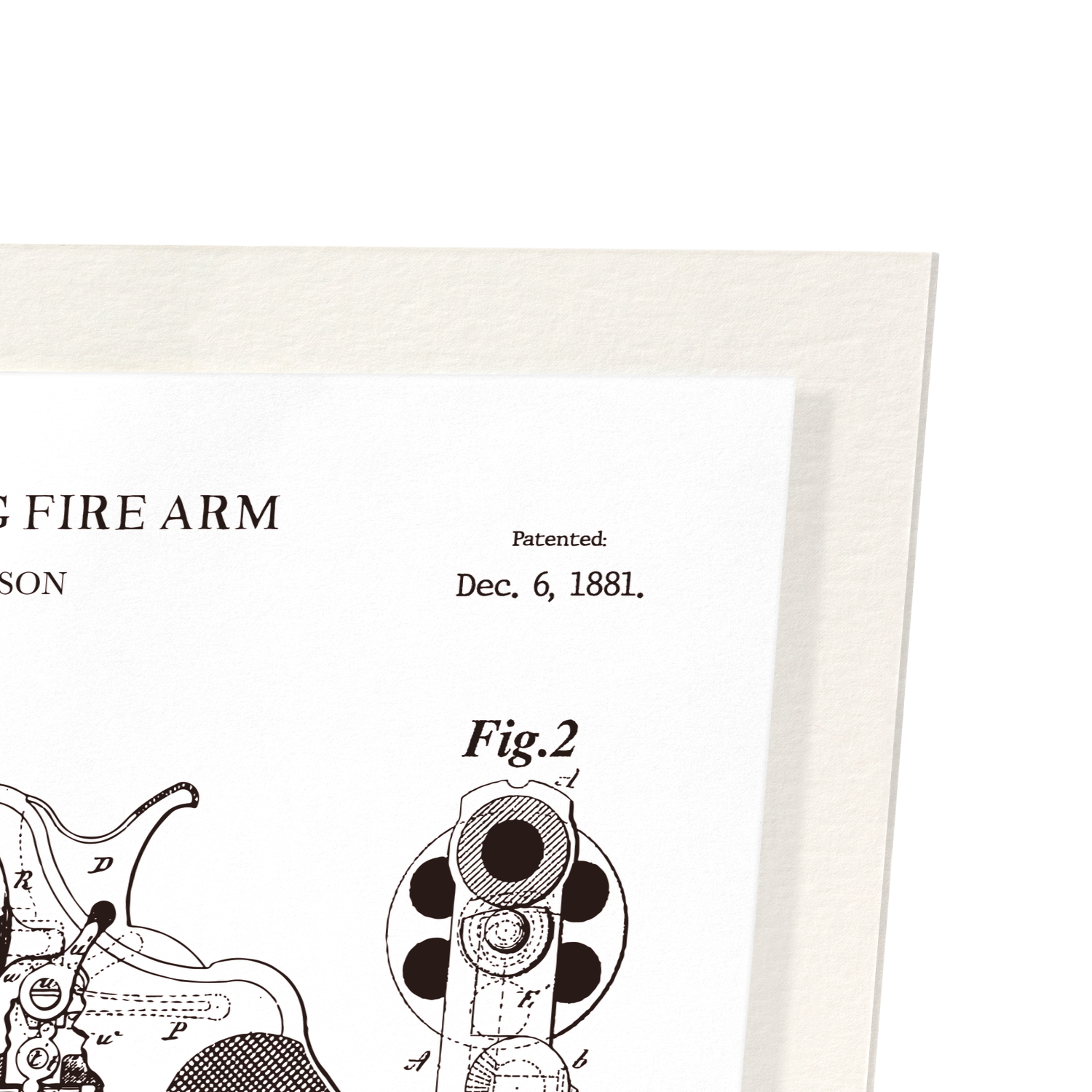 PATENT OF REVOLVING FIRE-ARMS (1881): Patent Art Print