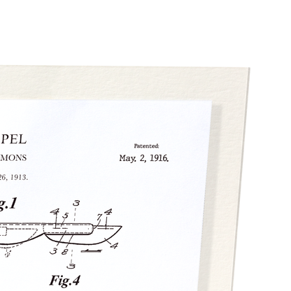 PATENT OF SCALPEL (1916): Patent Art Print