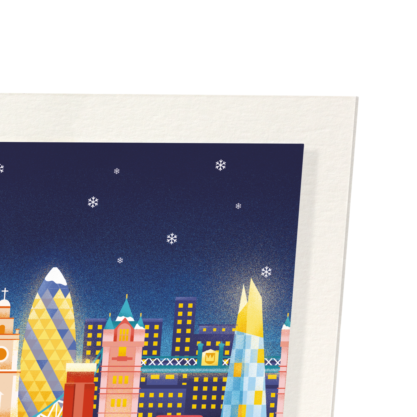 LONDON FESTIVE WINTER: Modern deco Art Print