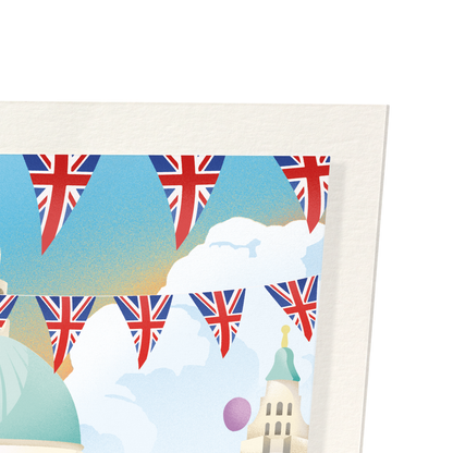 BRITISH STREET PARTY: Modern deco Art Print