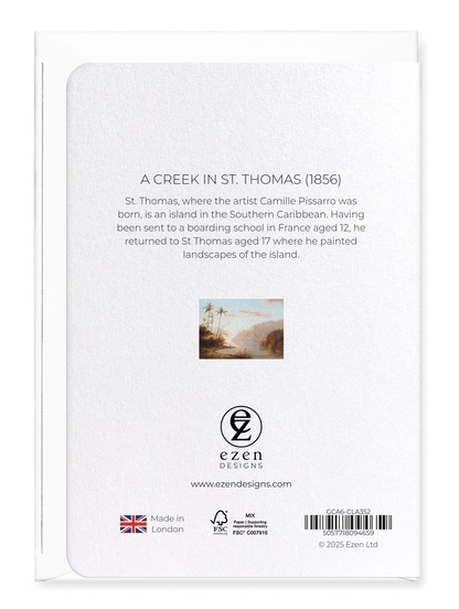Ezen - A Creek in St. Thomas (1856) - Greeting Card - Back
