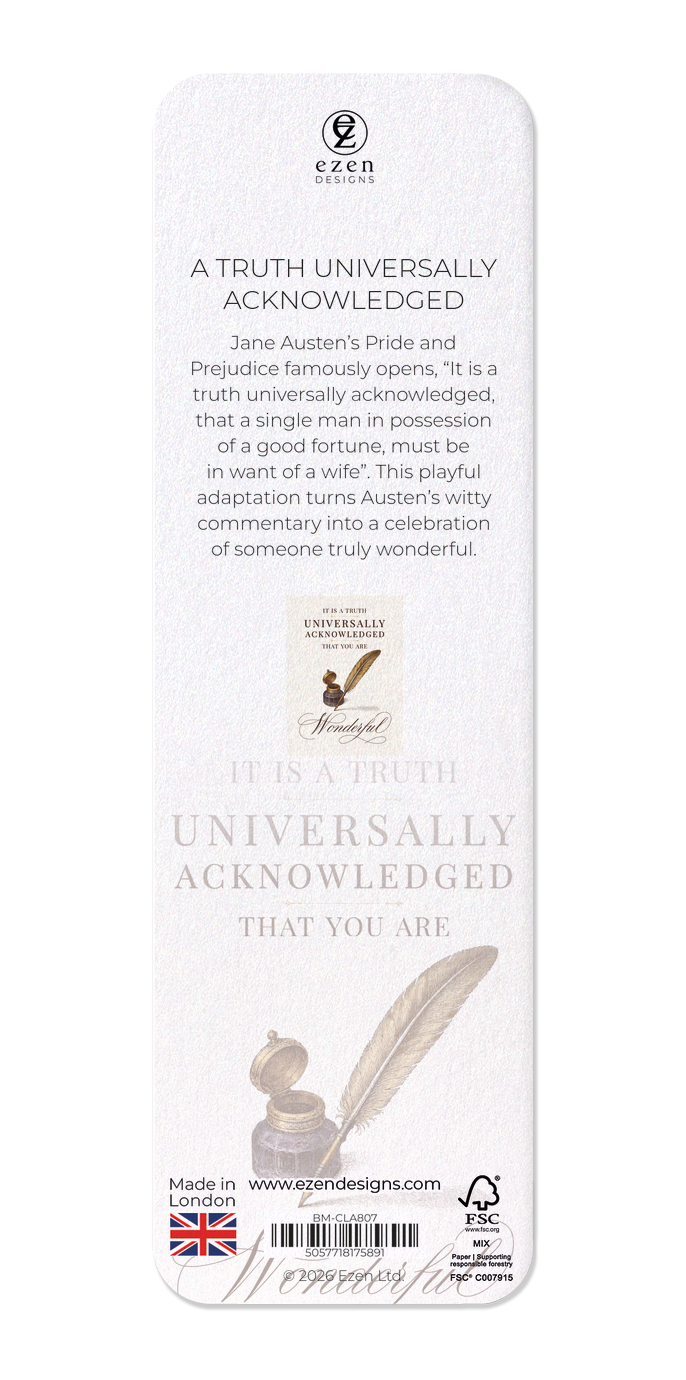 Ezen - A Truth Universally Acknowledged - Bookmark - Back