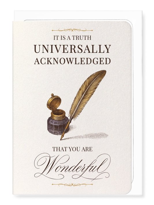 Ezen - A Truth Universally Acknowledged - Greeting Card - Front