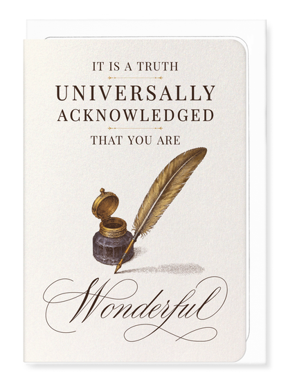 Ezen - A Truth Universally Acknowledged - Greeting Card - Front