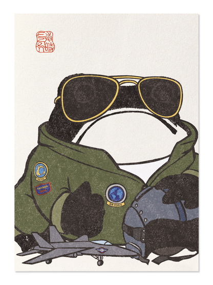 Ezen - Air Pilot Ezen Frog - Postcard - Front
