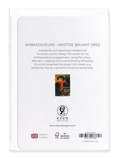 Ezen - Ambassadeurs - Aristide Bruant (1892) - Greeting Card - Back