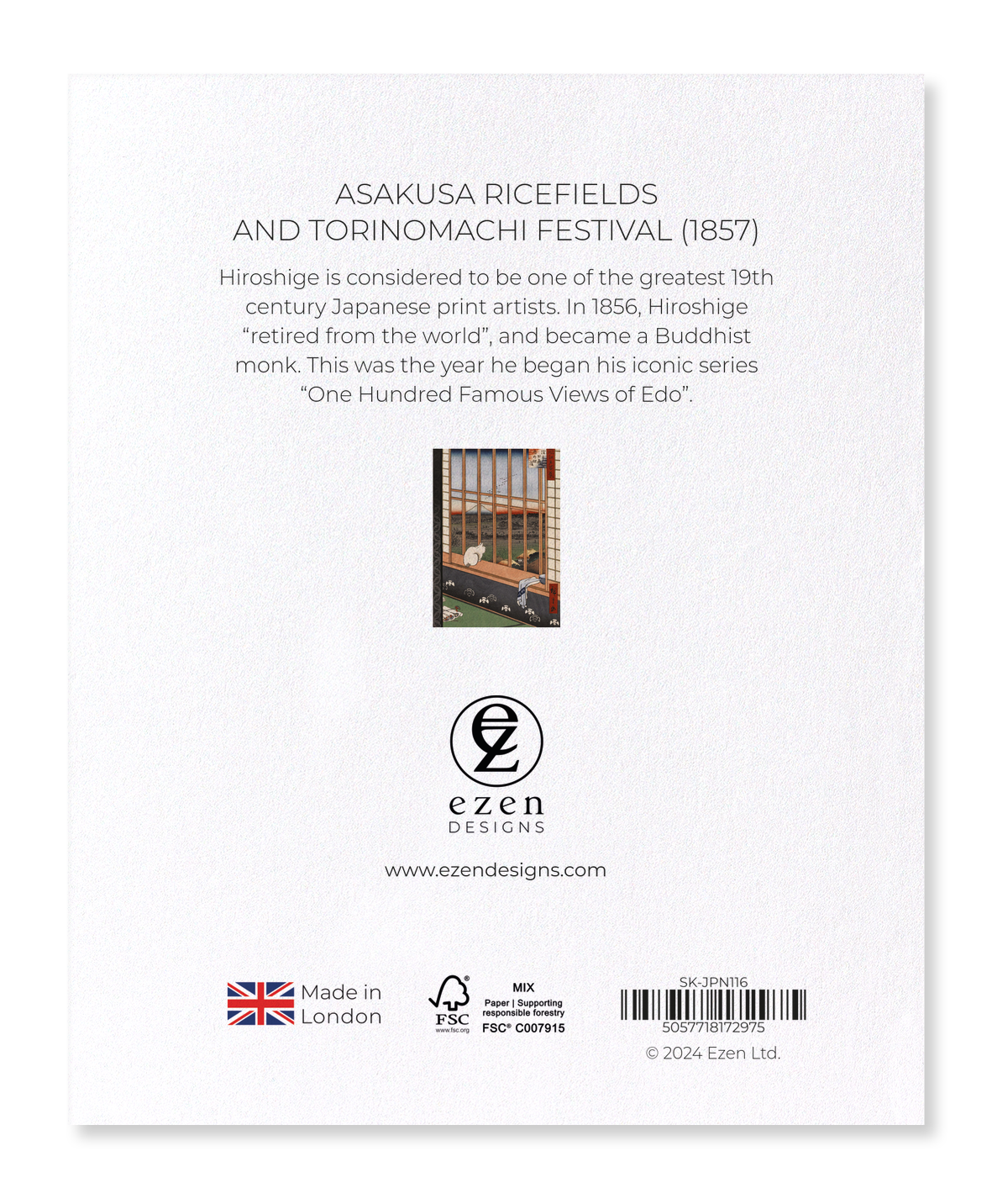 Ezen - Asakusa Ricefields and Torinomachi Festival (1857) - Sticker Set
