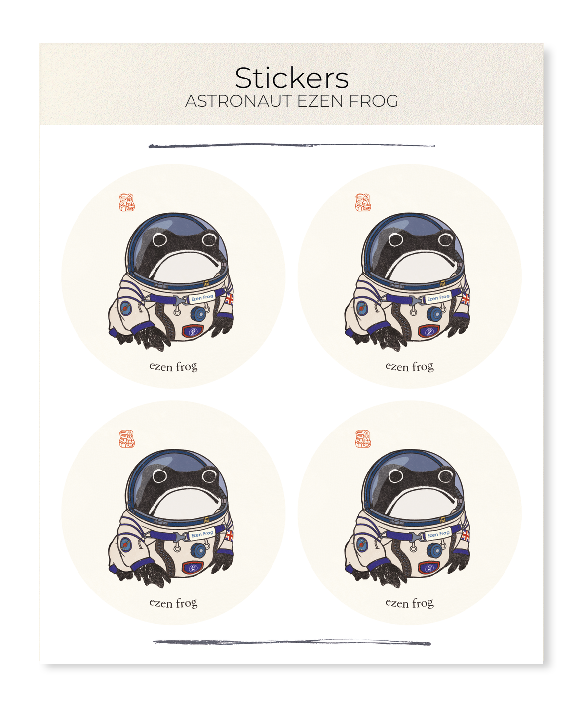Ezen - Astronaut Ezen frog - Sticker Set