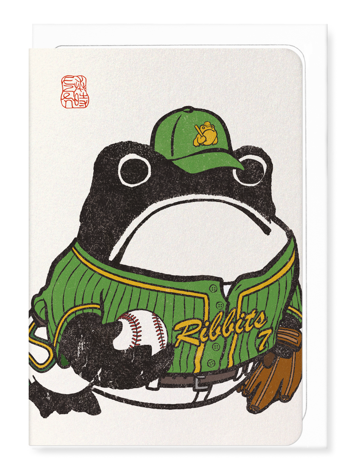 Ezen - Baseball Ezen Frog - Greeting Card - Front