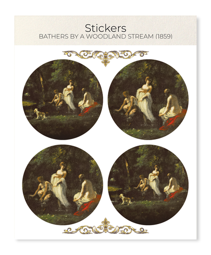 Ezen - Bathers by a Woodland Stream (1859) - Sticker Set