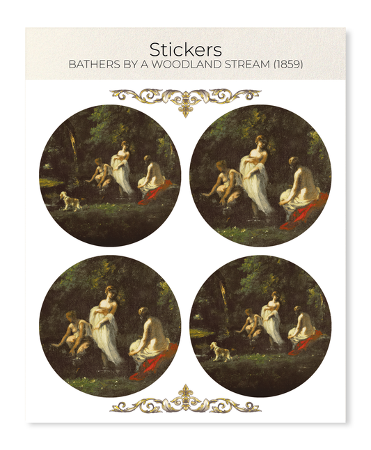 Ezen - Bathers by a Woodland Stream (1859) - Sticker Set