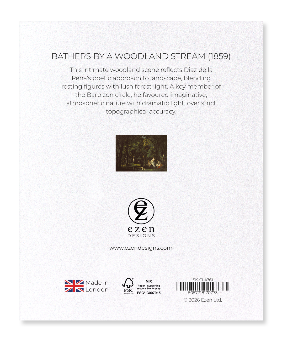 Ezen - Bathers by a Woodland Stream (1859) - Sticker Set