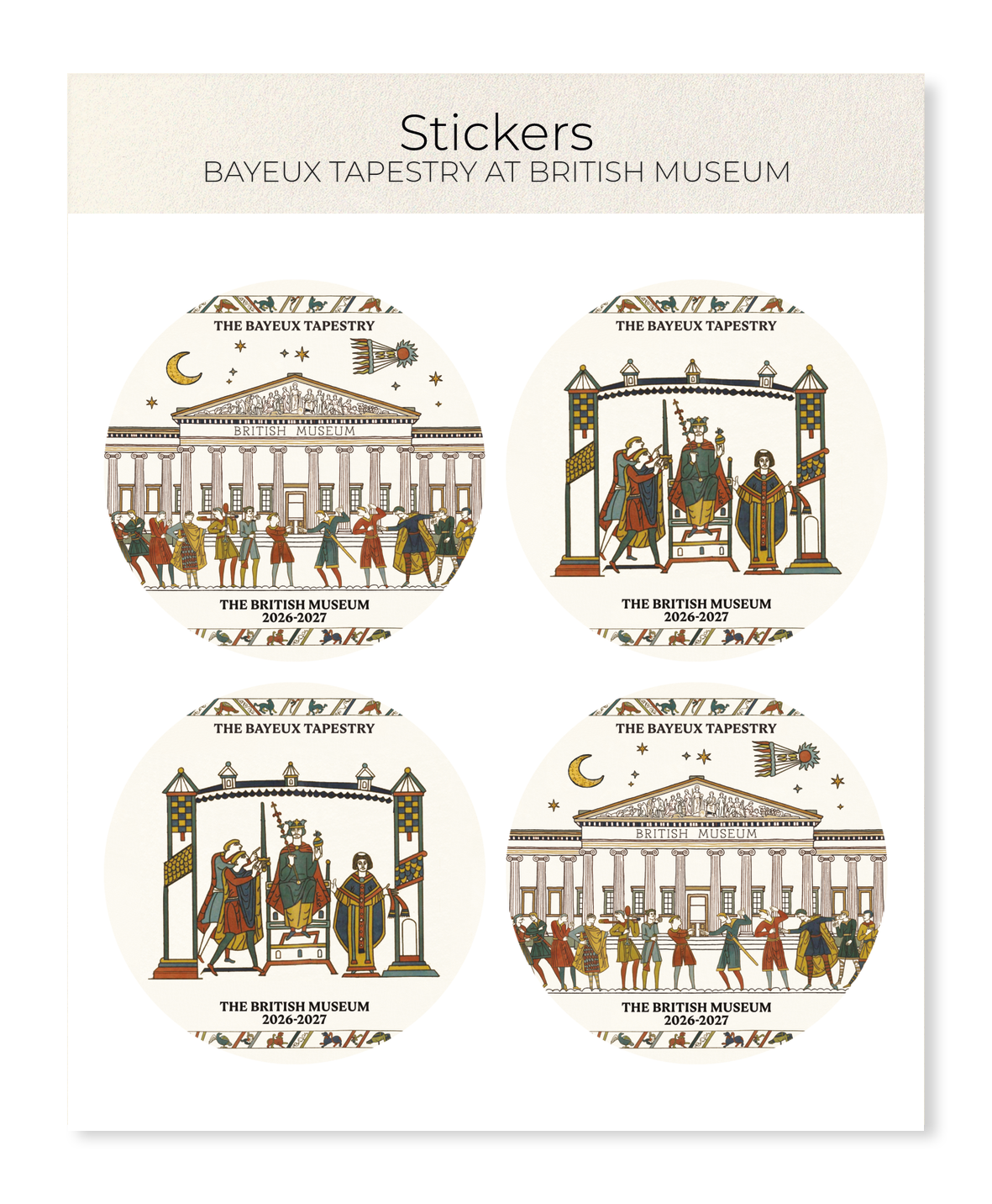 Ezen - Bayeux Tapestry at British Museum - Sticker Set