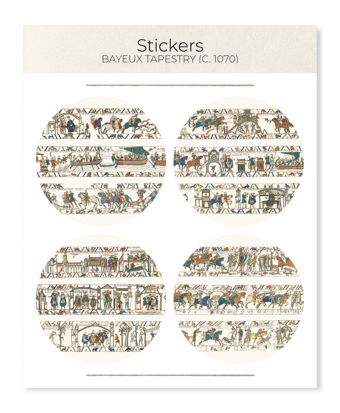 Ezen - Bayeux Tapestry (c. 1070) - Sticker Set