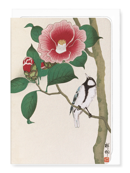 Ezen - Bird and Camellia (c.1910) - Greeting Card - Front