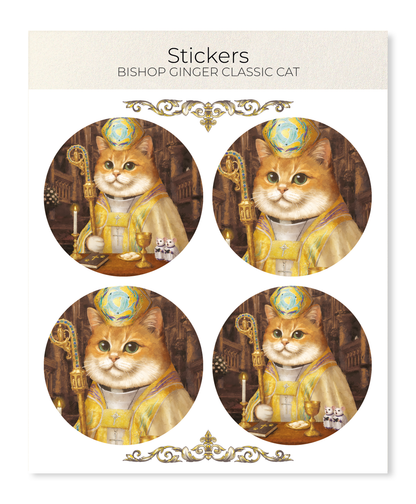 Ezen - Bishop Ginger Classic Cat - Sticker Set