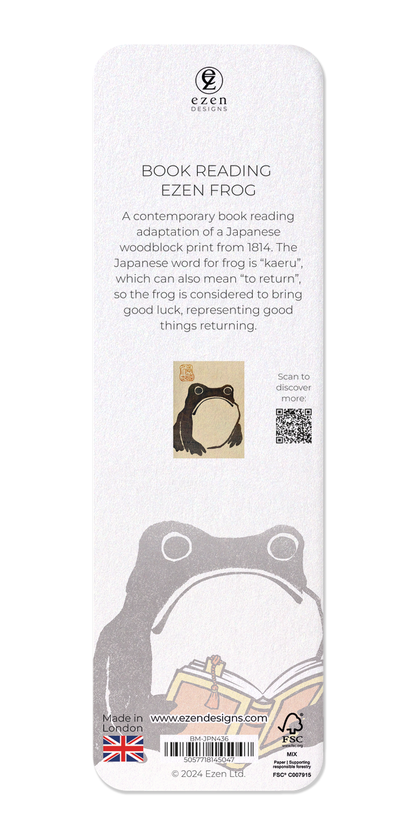 Ezen - Book Reading Ezen Frog - Bookmark - Back