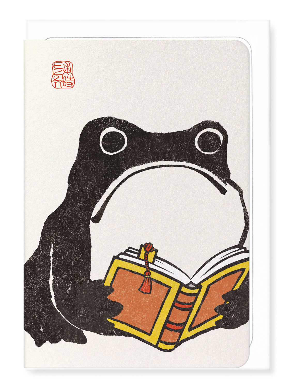 Ezen - Book Reading Ezen Frog - Greeting Card - Front