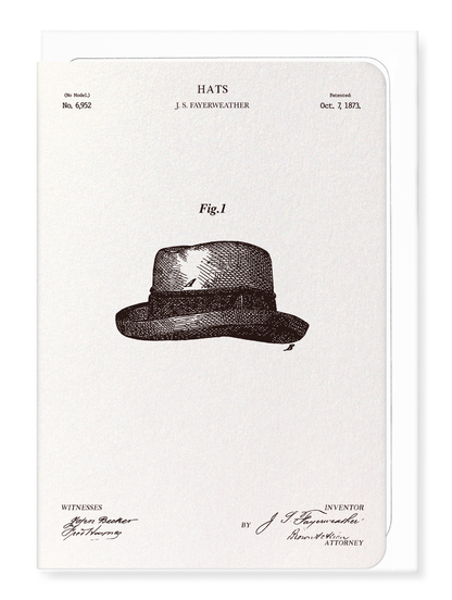 Ezen - BREVET DE CHAPEAUX (1873) - Greeting Card - Front