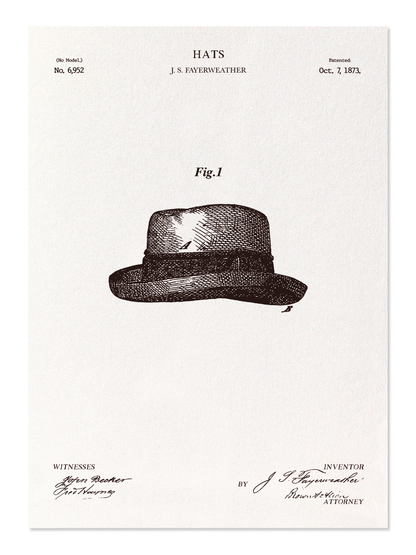 Ezen - BREVET DE CHAPEAUX (1873) - Postcard - Front