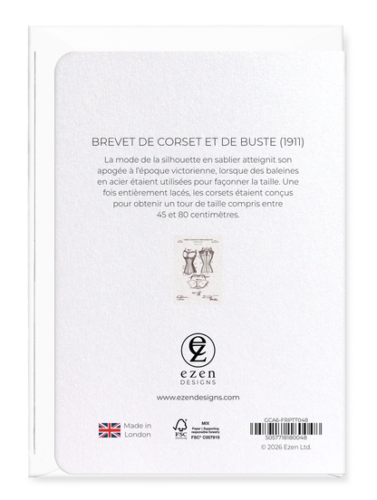 Ezen - BREVET DE CORSET ET DE BUSTE (1911) - Greeting Card - Back
