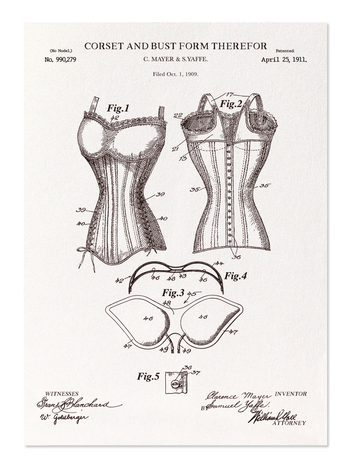 Ezen - BREVET DE CORSET ET DE BUSTE (1911) - Postcard - Front