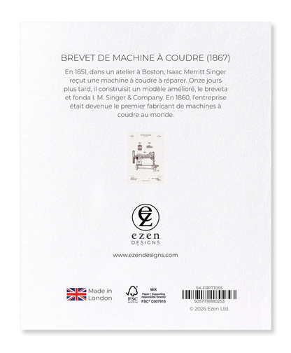 Ezen - BREVET DE MACHINE À COUDRE (1867) - Sticker Set