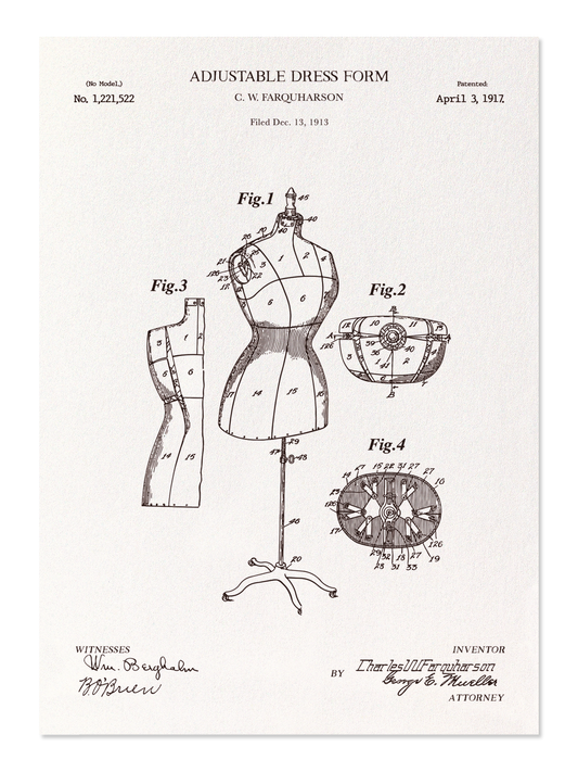 Ezen - BREVET DE MANNEQUIN DE COUTURE RÉGLABLE (1917) - Postcard - Front