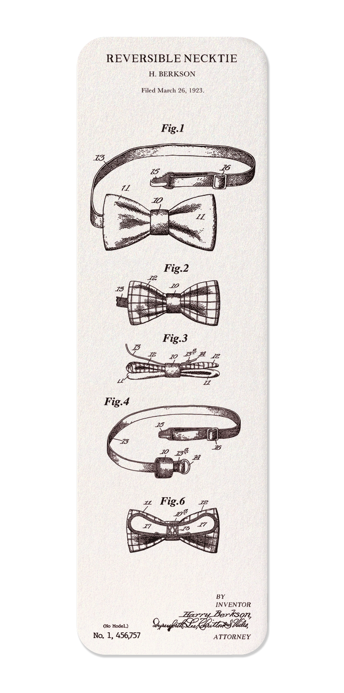Ezen - BREVET DE NŒUD PAPILLON RÉVERSIBLE (1923) - Bookmark - Front