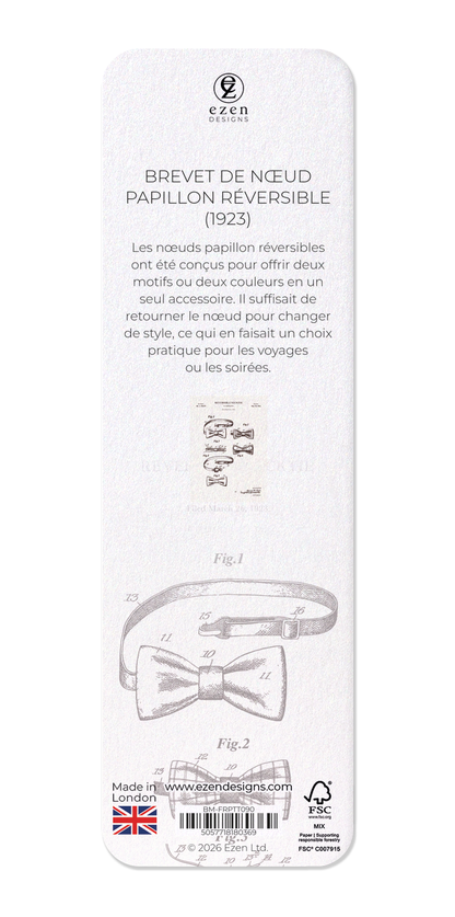 Ezen - BREVET DE NŒUD PAPILLON RÉVERSIBLE (1923) - Bookmark - Back