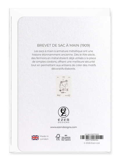 Ezen - BREVET DE SAC À MAIN (1909) - Greeting Card - Back