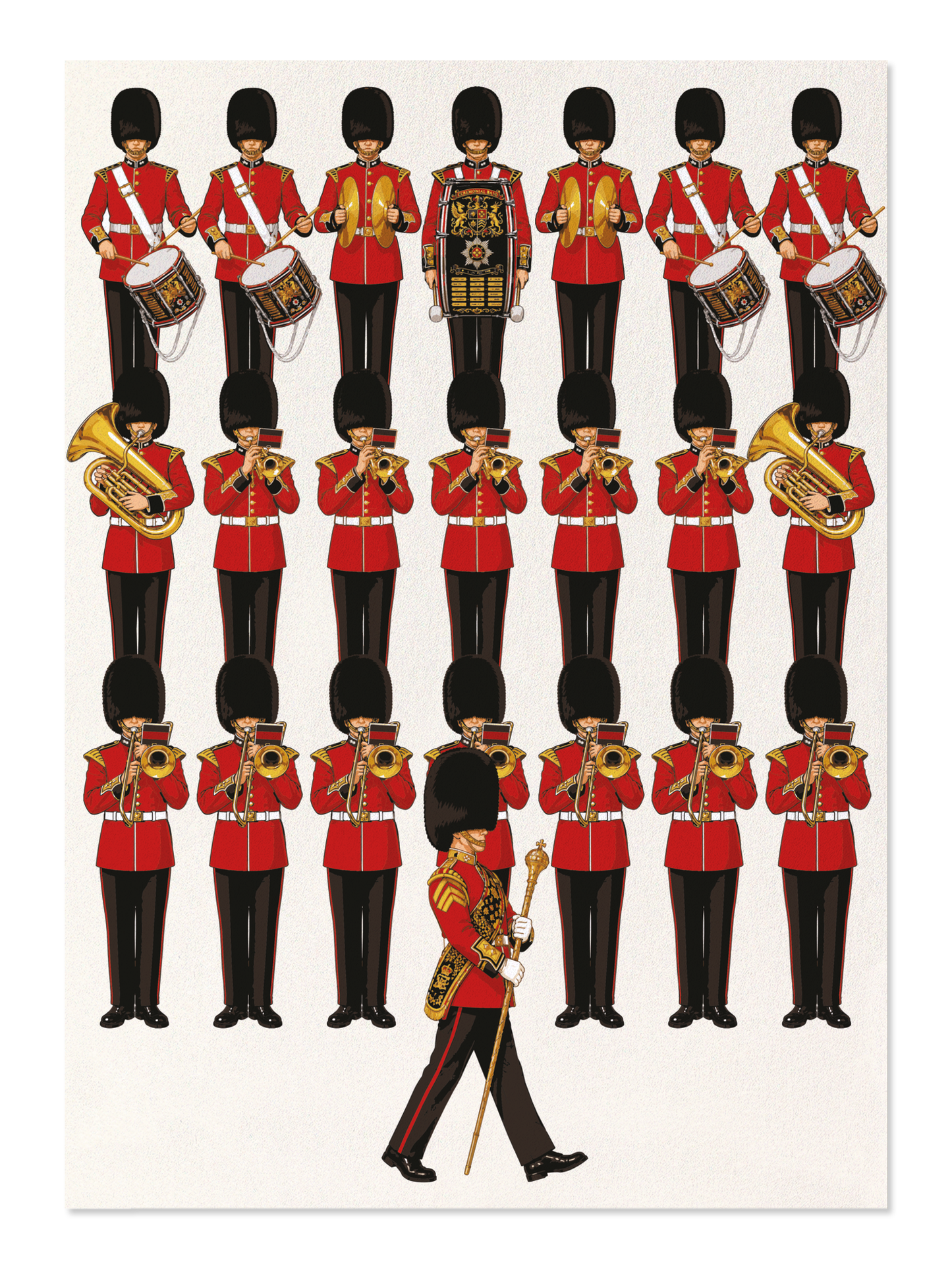 Ezen - British Guards Military Band - Postcard - Front