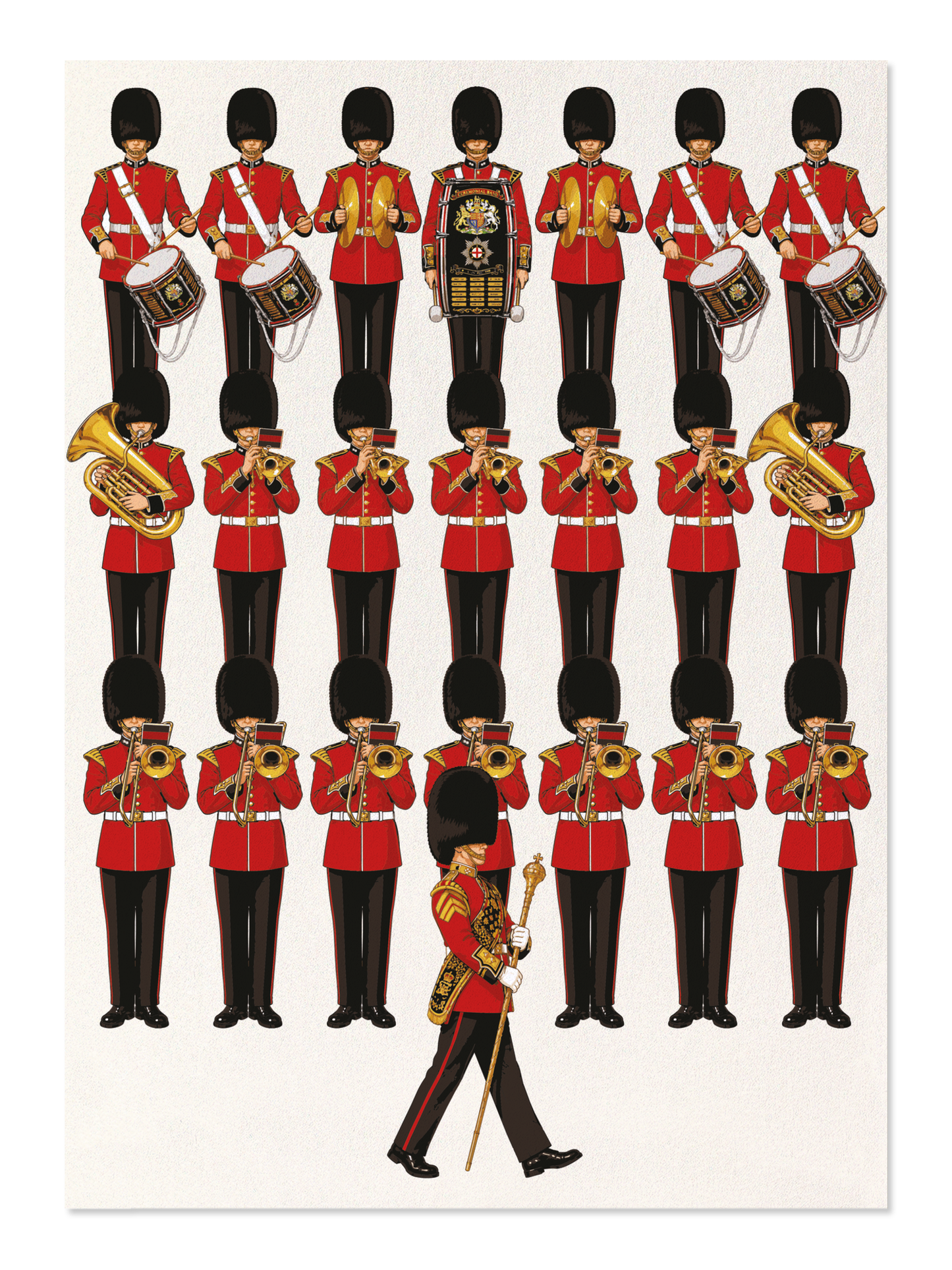 Ezen - British Guards Military Band - Postcard - Front