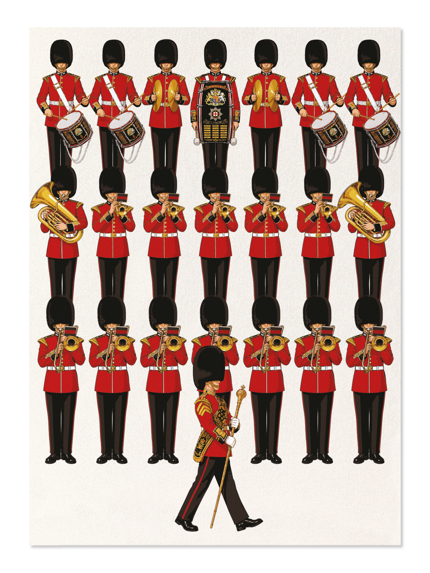 Ezen - British Guards Military Band - Postcard - Front