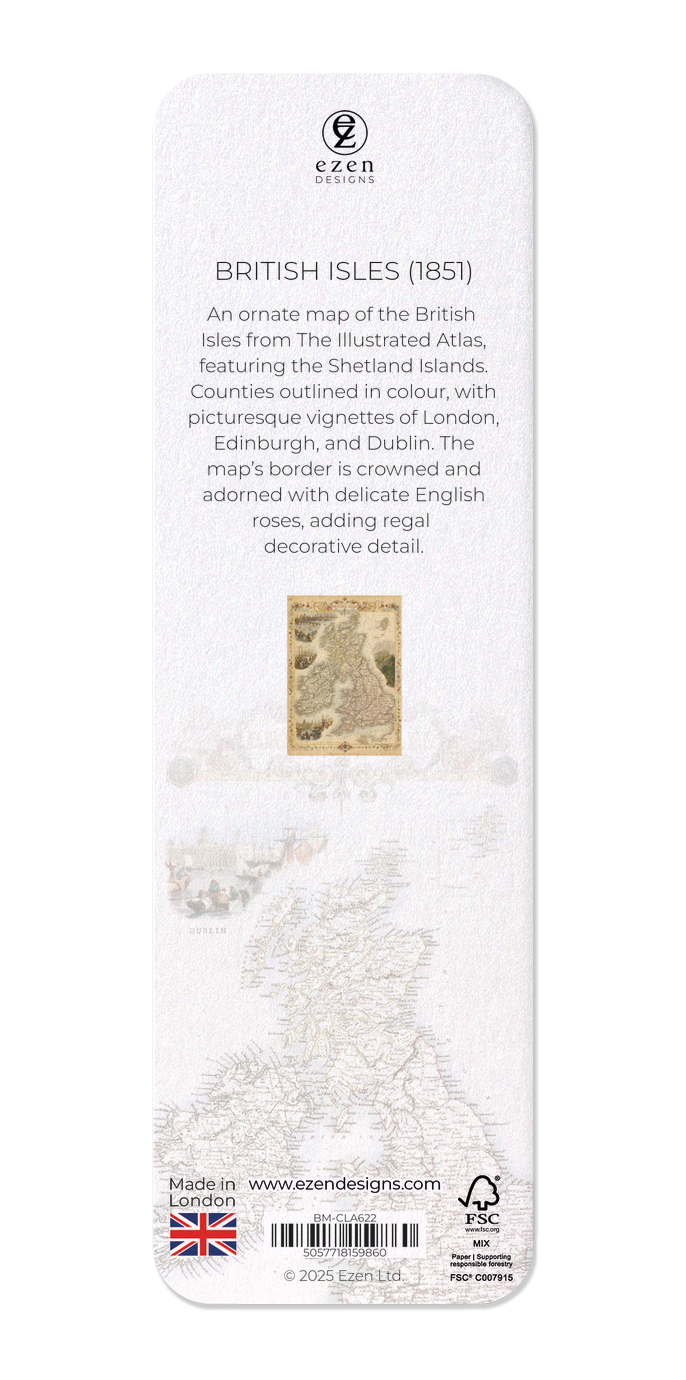 Ezen - British Isles (1851) - Bookmark - Back