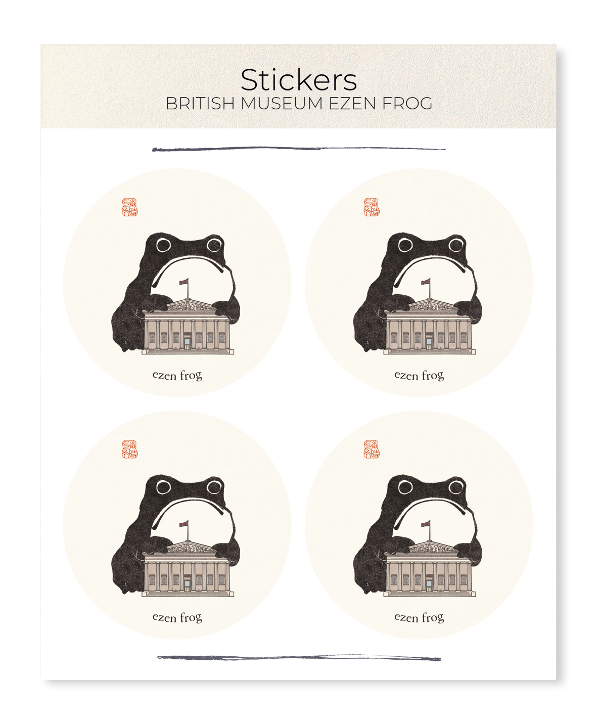 Ezen - British Museum Ezen Frog - Sticker Set