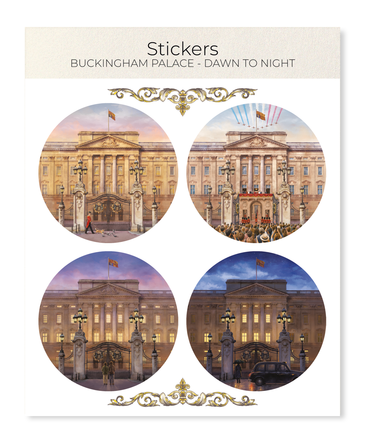 Ezen - Buckingham Palace - Dawn to Night - Sticker Set