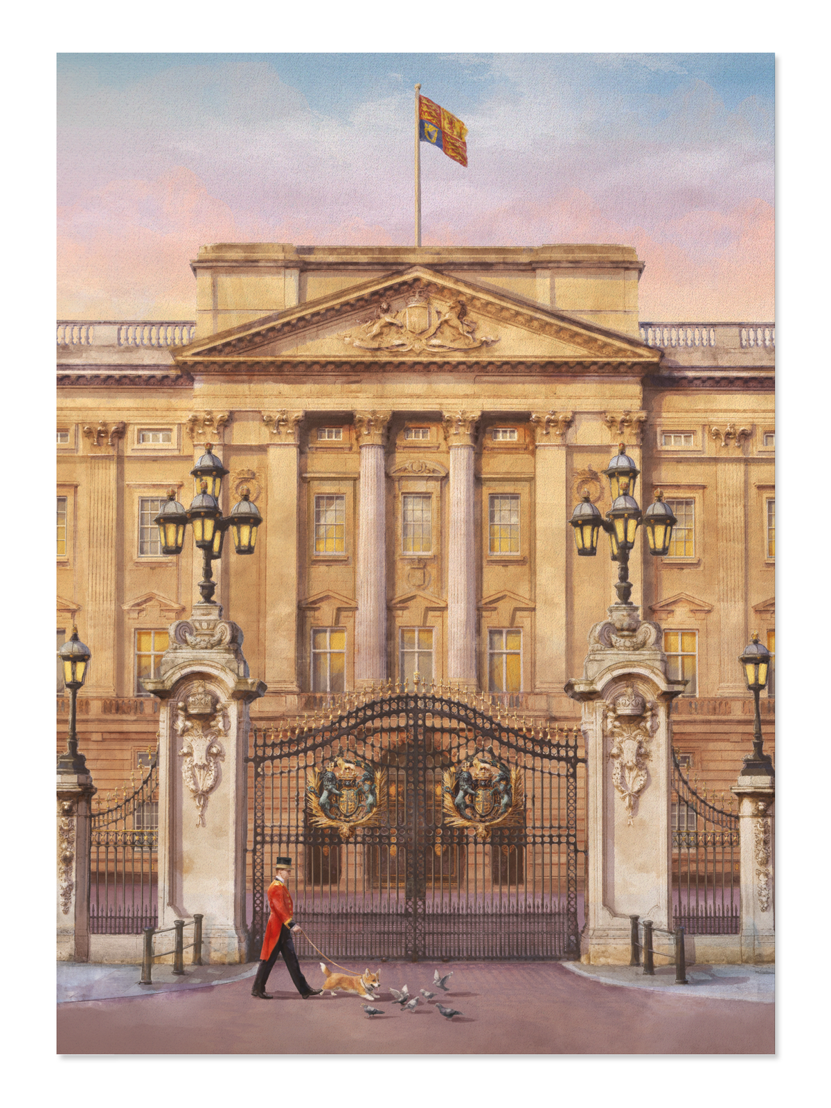 Ezen - Buckingham Palace - Dawn - Postcard - Front