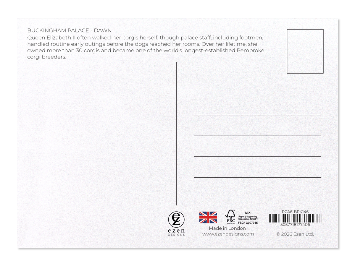 Ezen - Buckingham Palace - Dawn - Postcard - Back
