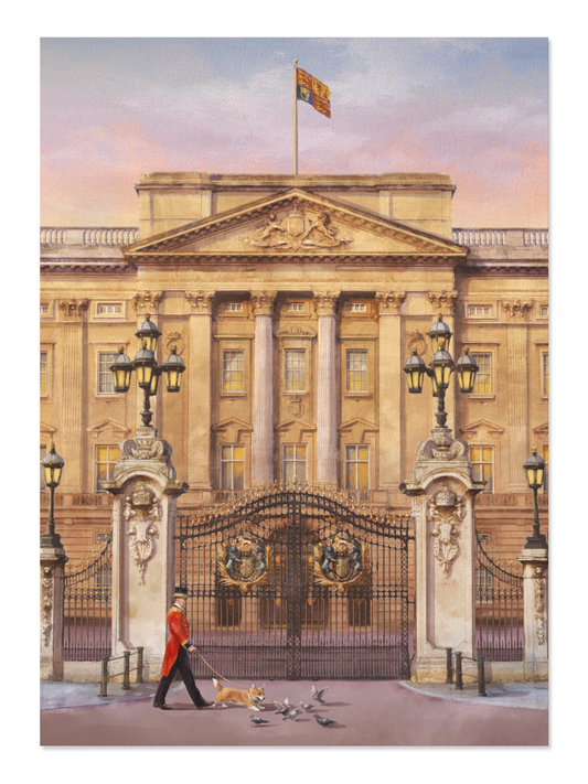 Ezen - Buckingham Palace East Gates - Dawn - Postcard - Front