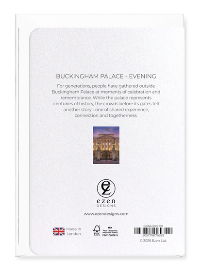 Ezen - Buckingham Palace - Evening - Greeting Card - Back