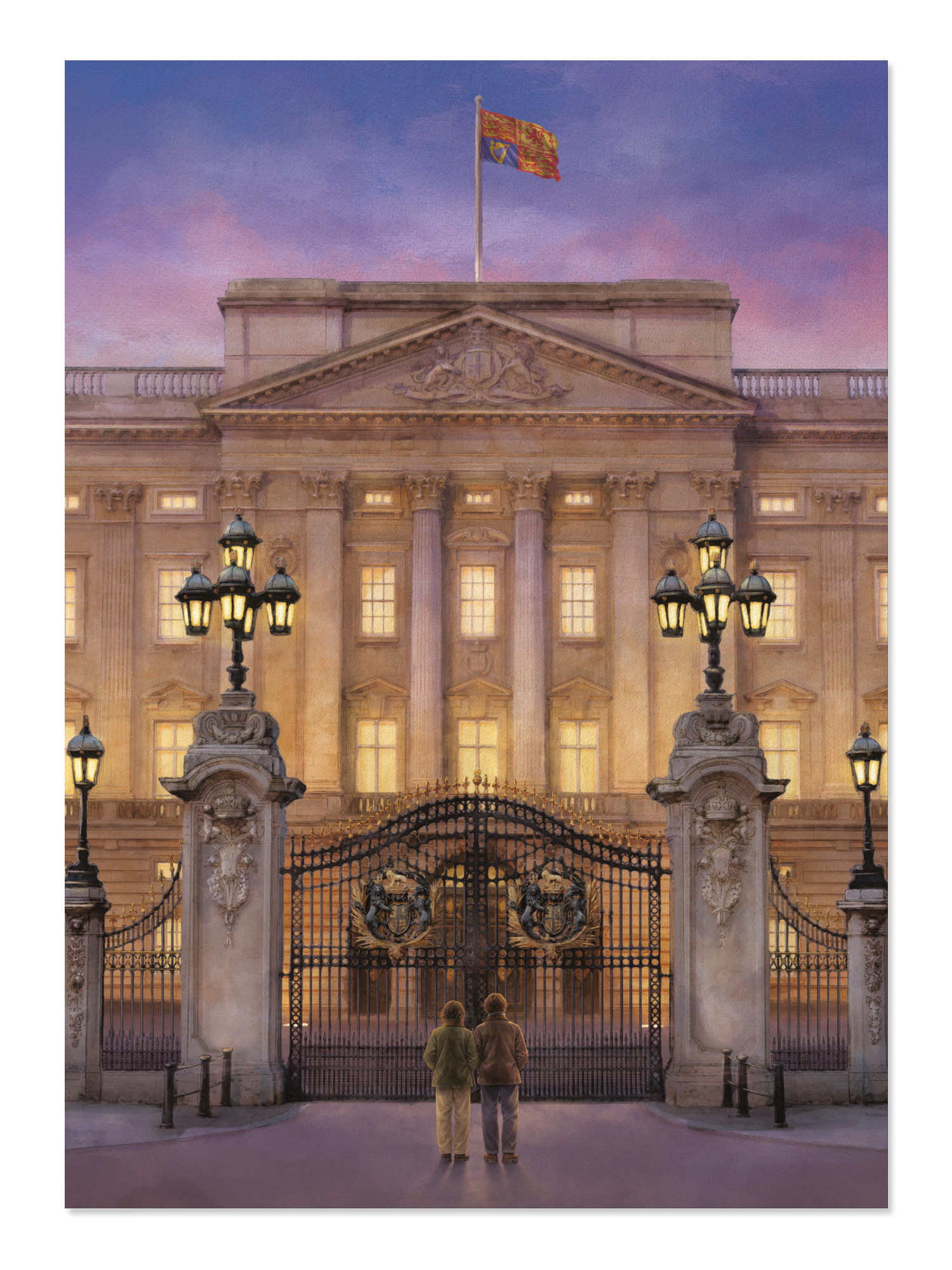 Ezen - Buckingham Palace - Evening - Postcard - Front